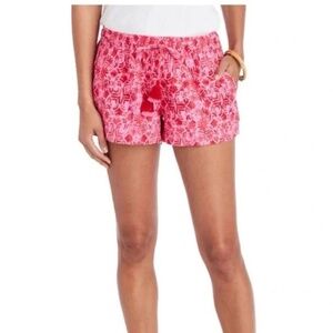 Vineyard Vines Pink Linen Floral Women's Shorts